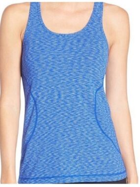 ZELLA Double Scoop Racerback Tank top - Electric Blue Striped Activewear S/P